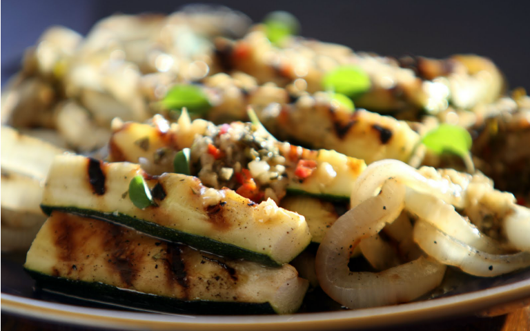Image result for Grilled Zucchini and Onion with Warm Italian Vinaigrette apricot lanes
