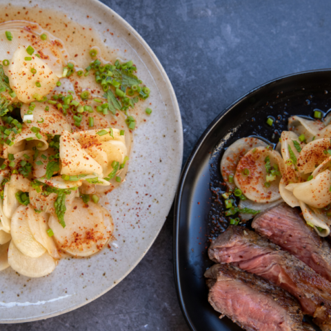 Shaved Tokyo Turnips with Fish Sauce, Lemon, and Mint