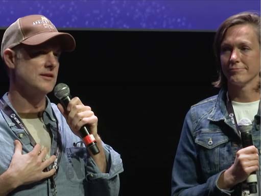 video Still molly chester and john chester with microphone