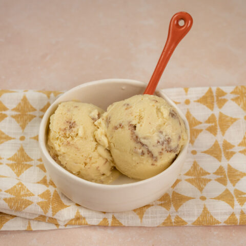 Cherimoya and Almond Butter Swirl Ice Cream