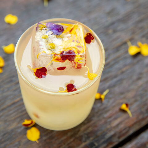 Edible Flower Ice Cubes