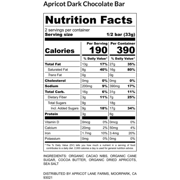 ALF Apricot Dark Chocolate Bars (4 pack) - Image 5