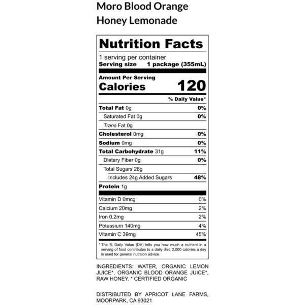 Moro Blood Orange Honey Lemonade (12 pack) - Image 6